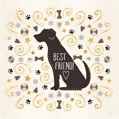 Otomi Dogs III Neutral by Veronique Charron. SKU 44047a. Archival Giclee Fine art print for wall decor.