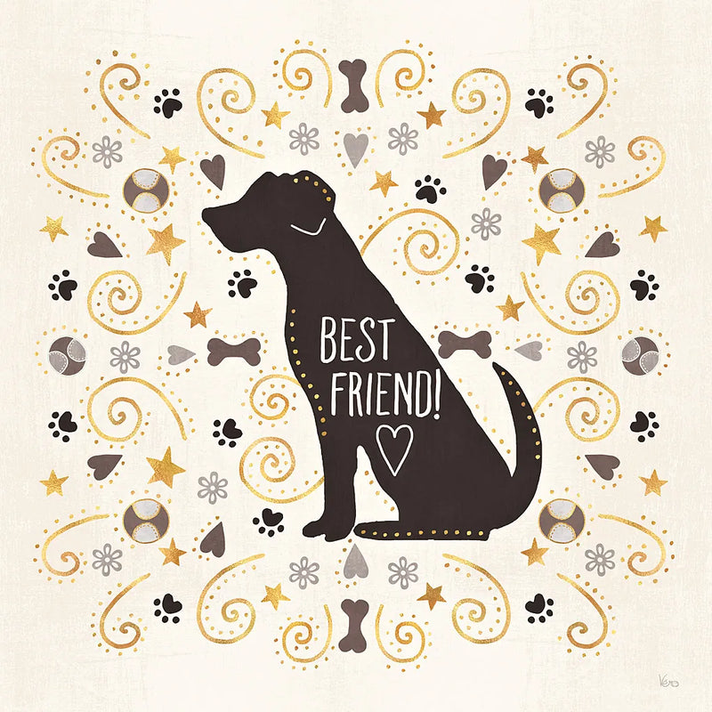 Otomi Dogs III Neutral by Veronique Charron. SKU 44047a. Archival Giclee Fine art print for wall decor.