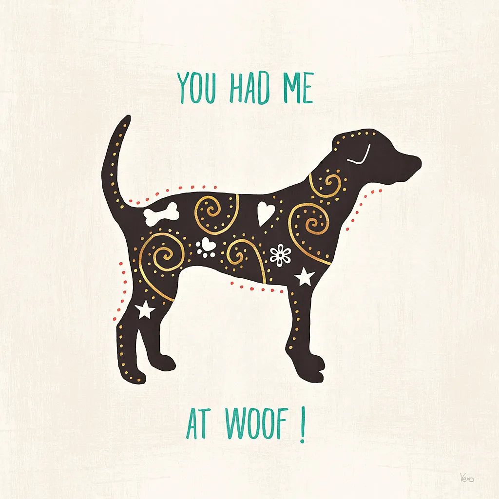 Otomi Dogs IV by Veronique Charron. SKU 44030a. Archival Giclee Fine art print for wall decor.