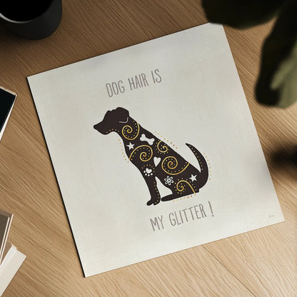 Otomi Dogs V Neutral by Veronique Charron. Shown as a detailed flat fine art print, highlighting archival giclee quality. Available as an archival giclee rolled canvas, fine art paper, or poster print. SKU 44049a.