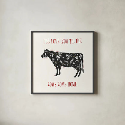 Otomi Farm III by Veronique Charron. Shown in a sleek black glass frame for a contemporary gallery look. Available as an archival giclee rolled canvas, fine art paper, or poster print. SKU 42382a.