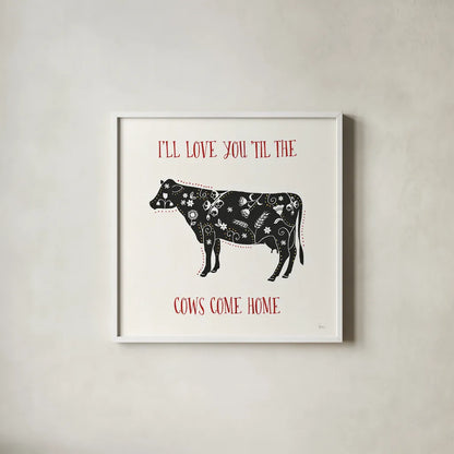 Otomi Farm III by Veronique Charron. Shown in a crisp white glass frame for a clean and minimalist style. Available as an archival giclee rolled canvas, fine art paper, or poster print. SKU 42382a.