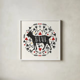 Otomi Farm IX by Veronique Charron. Shown in a crisp white glass frame for a clean and minimalist style. Available as an archival giclee rolled canvas, fine art paper, or poster print. SKU 42388a.