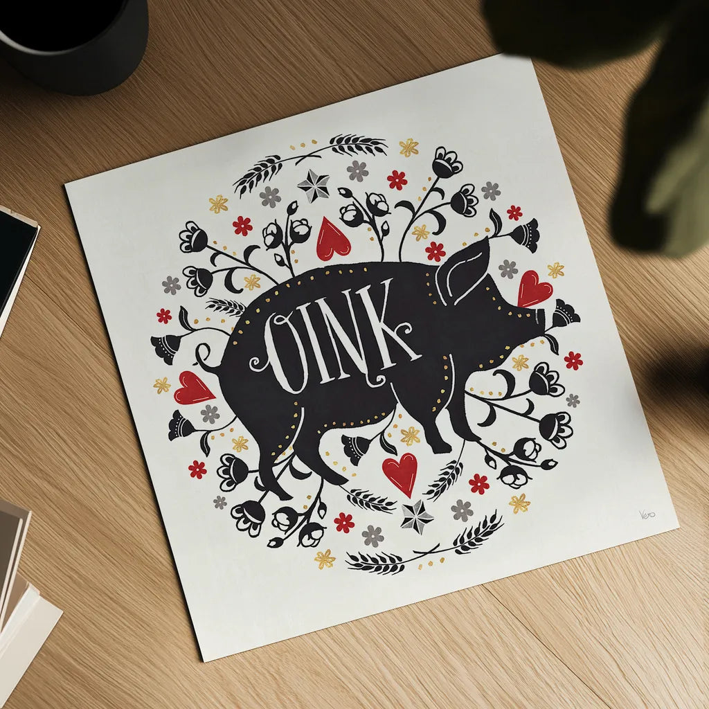 Otomi Farm VI by Veronique Charron. Shown as a detailed flat fine art print, highlighting archival giclee quality. Available as an archival giclee rolled canvas, fine art paper, or poster print. SKU 42385a.