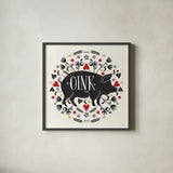 Otomi Farm VI by Veronique Charron. Shown in a sleek black glass frame for a contemporary gallery look. Available as an archival giclee rolled canvas, fine art paper, or poster print. SKU 42385a.