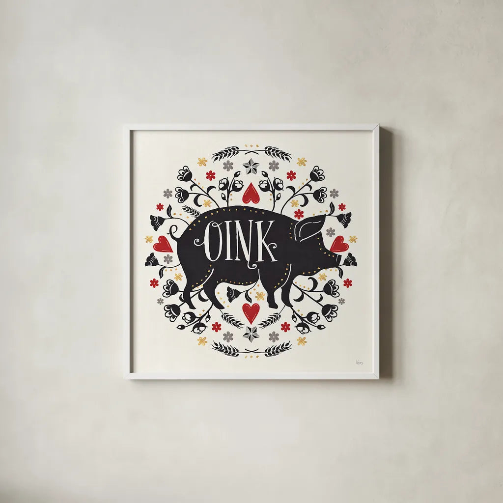 Otomi Farm VI by Veronique Charron. Shown in a crisp white glass frame for a clean and minimalist style. Available as an archival giclee rolled canvas, fine art paper, or poster print. SKU 42385a.