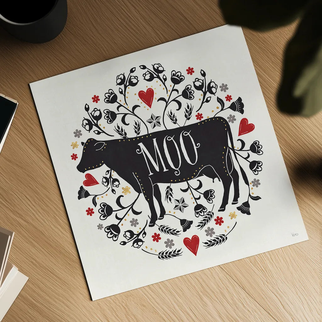 Otomi Farm VII by Veronique Charron. Shown as a detailed flat fine art print, highlighting archival giclee quality. Available as an archival giclee rolled canvas, fine art paper, or poster print. SKU 42386a.