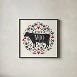 Otomi Farm VII by Veronique Charron. Shown in a sleek black glass frame for a contemporary gallery look. Available as an archival giclee rolled canvas, fine art paper, or poster print. SKU 42386a.
