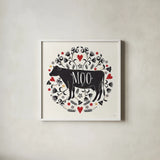 Otomi Farm VII by Veronique Charron. Shown in a crisp white glass frame for a clean and minimalist style. Available as an archival giclee rolled canvas, fine art paper, or poster print. SKU 42386a.