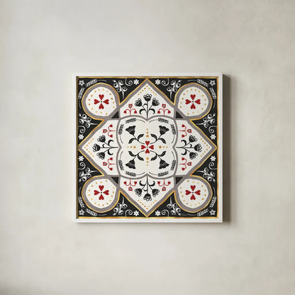 Otomi Farm XIII by Veronique Charron. Shown in a crisp white glass frame for a clean and minimalist style. Available as an archival giclee rolled canvas, fine art paper, or poster print. SKU 42392a.