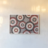 Otomi Farm XV by Veronique Charron. shown as a paper print in a white frame. Available as a archival giclee rolled canvas, fine art paper, or poster print. SKU 42394i.