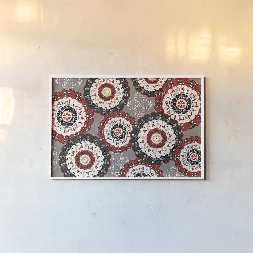 Otomi Farm XV by Veronique Charron. shown as a paper print in a white frame. Available as a archival giclee rolled canvas, fine art paper, or poster print. SKU 42394i.