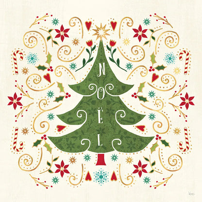 Otomi Holiday IX by Veronique Charron. SKU 45522a. Archival Giclee Fine art print for wall decor.