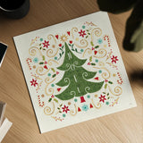 Otomi Holiday IX by Veronique Charron. Shown as a detailed flat fine art print, highlighting archival giclee quality. Available as an archival giclee rolled canvas, fine art paper, or poster print. SKU 45522a.