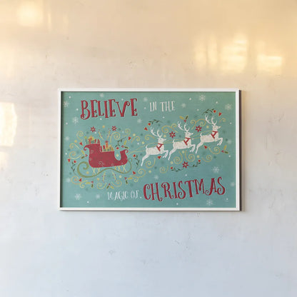 Otomi Holiday V by Veronique Charron. shown as a paper print in a white frame. Available as a archival giclee rolled canvas, fine art paper, or poster print. SKU 45518i.