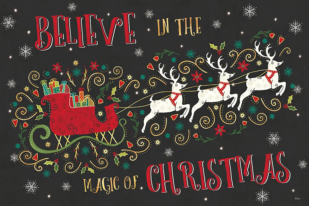 Otomi Holiday V Black by Veronique Charron. SKU 45526i. Archival Giclee Fine art print for wall decor.