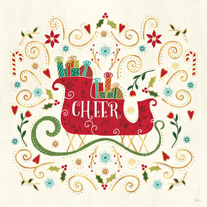 Otomi Holiday VI by Veronique Charron. SKU 45519a. Archival Giclee Fine art print for wall decor.