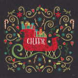 Otomi Holiday VI Black by Veronique Charron. SKU 45527a. Archival Giclee Fine art print for wall decor.
