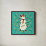 Otomi Holiday VII by Veronique Charron. Shown in a sleek black glass frame for a contemporary gallery look. Available as an archival giclee rolled canvas, fine art paper, or poster print. SKU 45520a.
