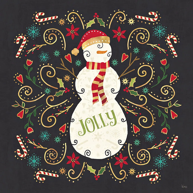 Otomi Holiday VII Black by Veronique Charron. SKU 45528a. Archival Giclee Fine art print for wall decor.
