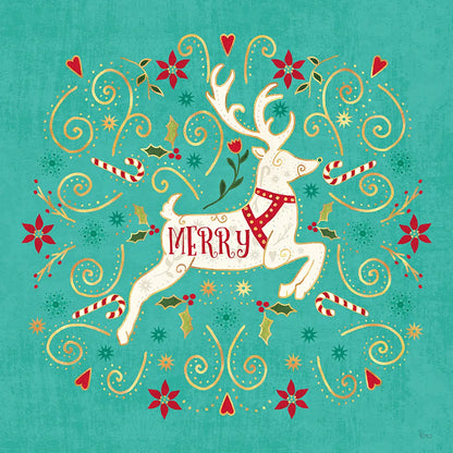 Otomi Holiday VIII by Veronique Charron. SKU 45521a. Archival Giclee Fine art print for wall decor.