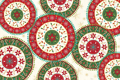 Otomi Holiday X by Veronique Charron. SKU 45523i. Archival Giclee Fine art print for wall decor.