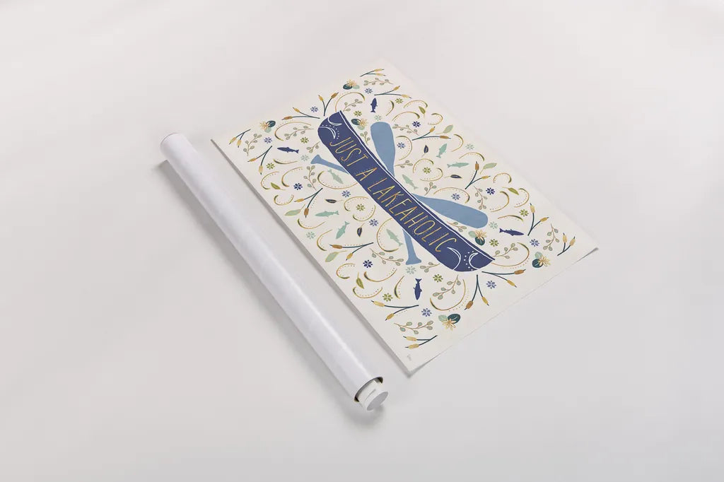 Otomi Lake I by Veronique Charron. shown as a rolled paper print. Available as archival giclee rolled canvas, fine art paper, or poster print. SKU 46437i.