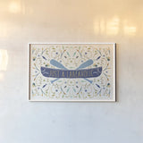 Otomi Lake I by Veronique Charron. shown as a paper print in a white frame. Available as a archival giclee rolled canvas, fine art paper, or poster print. SKU 46437i.
