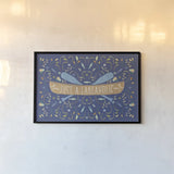 Otomi Lake I Dark by Veronique Charron. shown as a paper print in a black flame. Available as a archival giclee rolled canvas, fine art paper, or poster print. SKU 46448i.