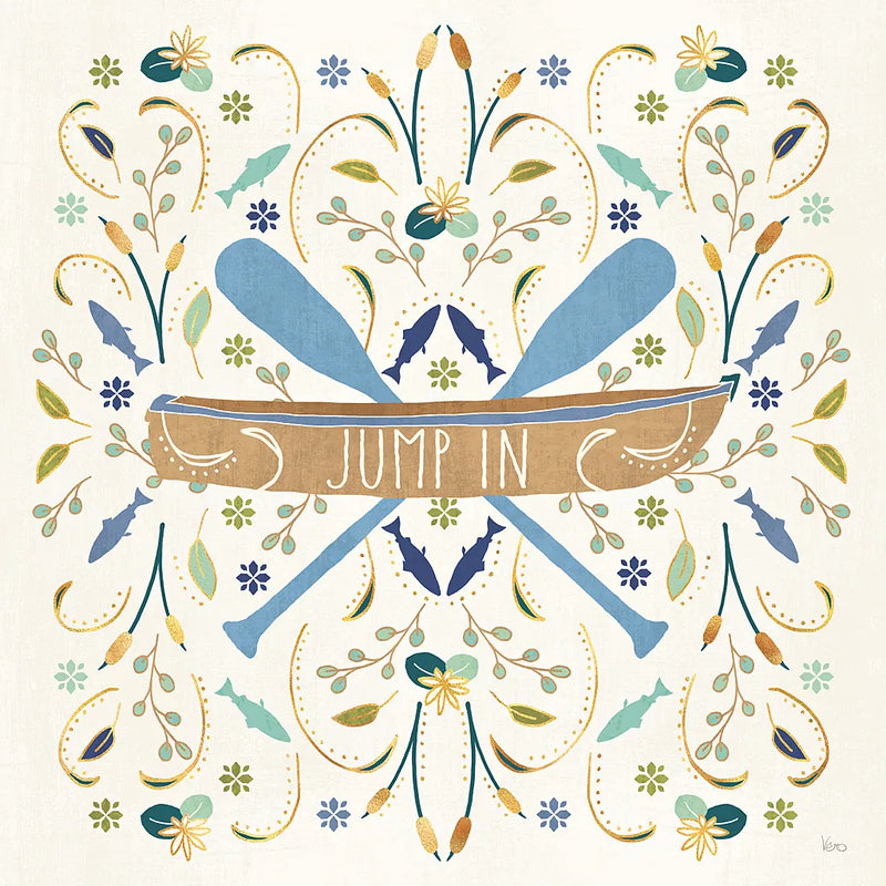 Otomi Lake III Rowboat by Veronique Charron. SKU 48361a. Archival Giclee Fine art print for wall decor.