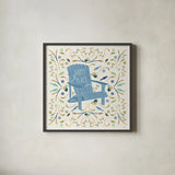 Otomi Lake IV by Veronique Charron. Shown in a sleek black glass frame for a contemporary gallery look. Available as an archival giclee rolled canvas, fine art paper, or poster print. SKU 46440a.