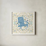Otomi Lake IV by Veronique Charron. Shown in a crisp white glass frame for a clean and minimalist style. Available as an archival giclee rolled canvas, fine art paper, or poster print. SKU 46440a.