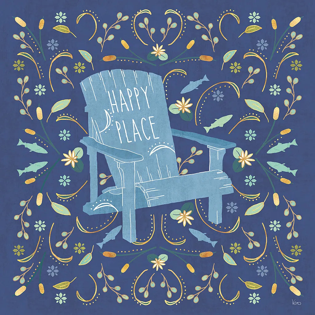 Otomi Lake IV Dark by Veronique Charron. SKU 46451a. Archival Giclee Fine art print for wall decor.