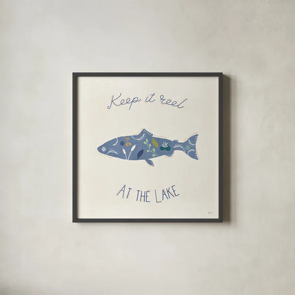 Otomi Lake IX by Veronique Charron. Shown in a sleek black glass frame for a contemporary gallery look. Available as an archival giclee rolled canvas, fine art paper, or poster print. SKU 46445a.