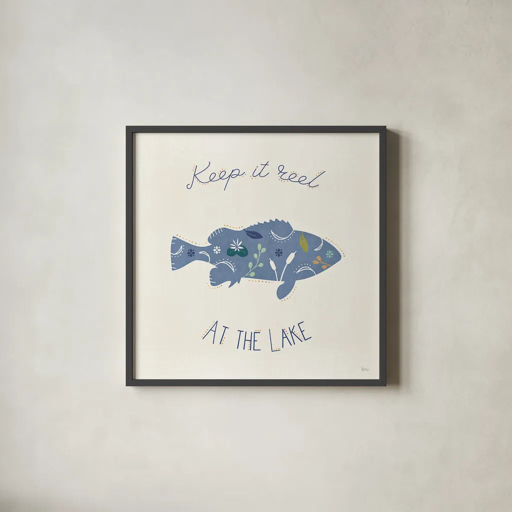 Otomi Lake IXB by Veronique Charron. Shown in a sleek black glass frame for a contemporary gallery look. Available as an archival giclee rolled canvas, fine art paper, or poster print. SKU 48355a.