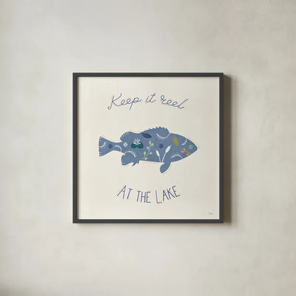 Otomi Lake IXB by Veronique Charron. Shown in a sleek black glass frame for a contemporary gallery look. Available as an archival giclee rolled canvas, fine art paper, or poster print. SKU 48355a.