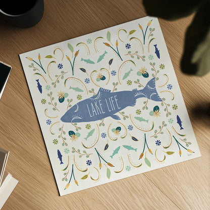 Otomi Lake V by Veronique Charron. Shown as a detailed flat fine art print, highlighting archival giclee quality. Available as an archival giclee rolled canvas, fine art paper, or poster print. SKU 46441a.