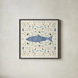 Otomi Lake V by Veronique Charron. Shown in a sleek black glass frame for a contemporary gallery look. Available as an archival giclee rolled canvas, fine art paper, or poster print. SKU 46441a.