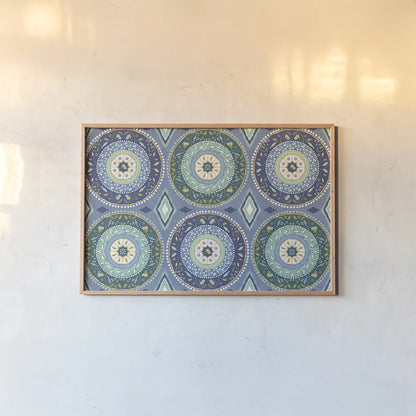 Otomi Lake X by Veronique Charron. shown as a paper print in a natural frame. Available as a archival giclee rolled canvas, fine art paper, or poster print. SKU 46446i.