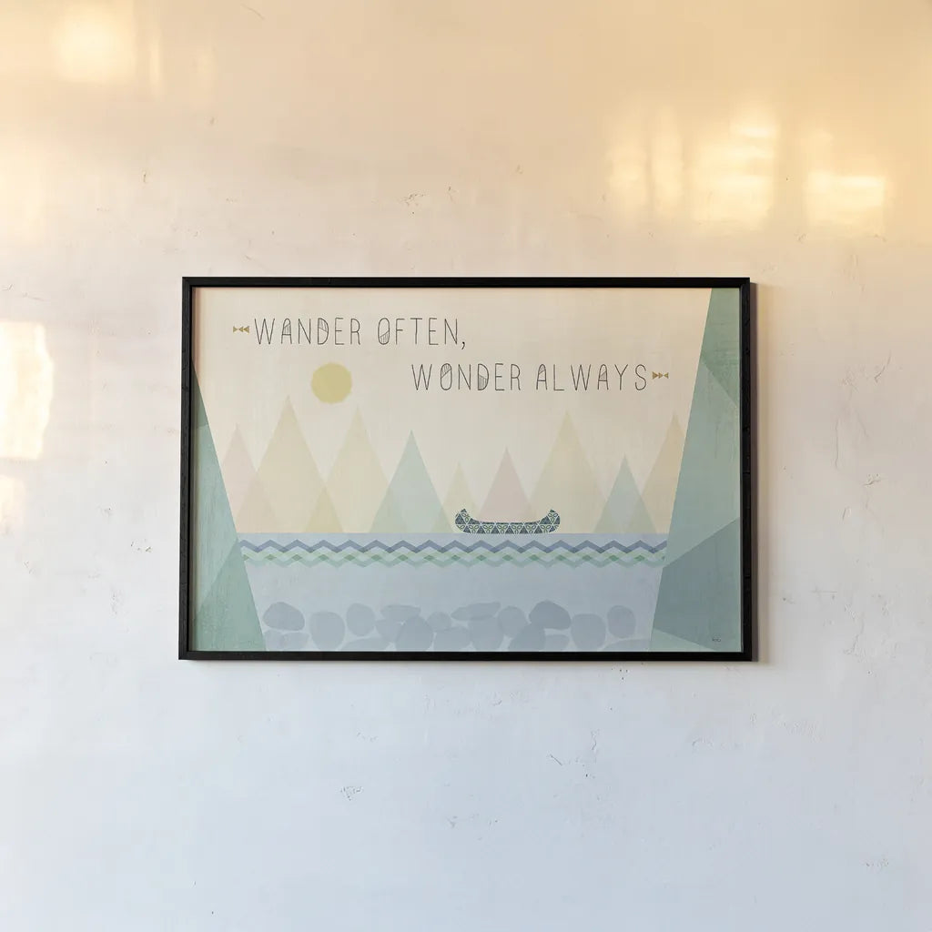 Outdoor Geo I by Veronique Charron. shown as a paper print in a black flame. Available as a archival giclee rolled canvas, fine art paper, or poster print. SKU 36760i.