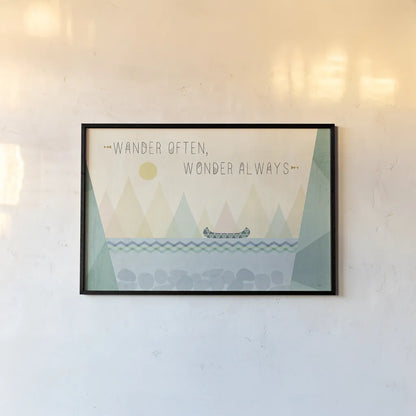 Outdoor Geo I by Veronique Charron. shown as a paper print in a black flame. Available as a archival giclee rolled canvas, fine art paper, or poster print. SKU 36760i.