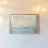 Outdoor Geo I by Veronique Charron. shown as a paper print in a natural frame. Available as a archival giclee rolled canvas, fine art paper, or poster print. SKU 36760i.