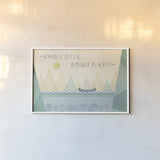 Outdoor Geo I by Veronique Charron. shown as a paper print in a white frame. Available as a archival giclee rolled canvas, fine art paper, or poster print. SKU 36760i.