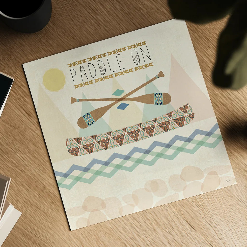 Outdoor Geo V by Veronique Charron. Shown as a detailed flat fine art print, highlighting archival giclee quality. Available as an archival giclee rolled canvas, fine art paper, or poster print. SKU 36764a.