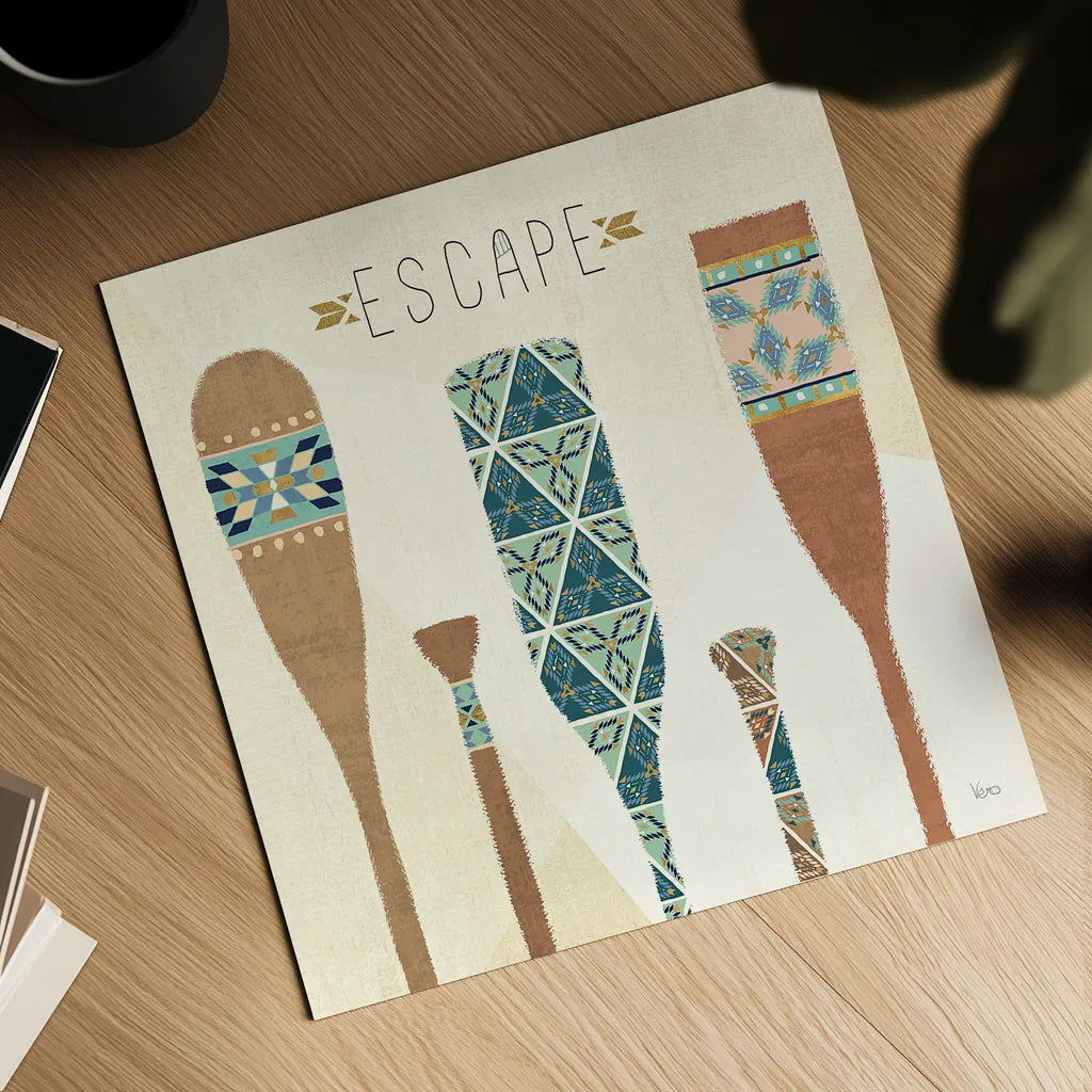 Outdoor Geo VI by Veronique Charron. Shown as a detailed flat fine art print, highlighting archival giclee quality. Available as an archival giclee rolled canvas, fine art paper, or poster print. SKU 36765a.