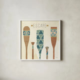 Outdoor Geo VI by Veronique Charron. Shown in a crisp white glass frame for a clean and minimalist style. Available as an archival giclee rolled canvas, fine art paper, or poster print. SKU 36765a.