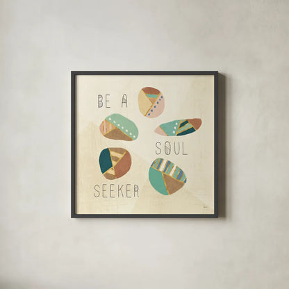 Outdoor Geo VIII by Veronique Charron. Shown in a sleek black glass frame for a contemporary gallery look. Available as an archival giclee rolled canvas, fine art paper, or poster print. SKU 36767a.