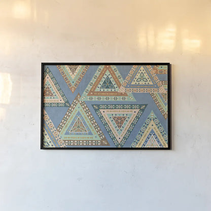 Outdoor Geo X by Veronique Charron. shown as a paper print in a black flame. Available as a archival giclee rolled canvas, fine art paper, or poster print. SKU 36769i.