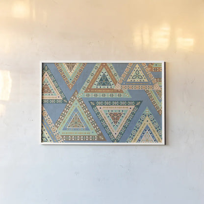 Outdoor Geo X by Veronique Charron. shown as a paper print in a white frame. Available as a archival giclee rolled canvas, fine art paper, or poster print. SKU 36769i.