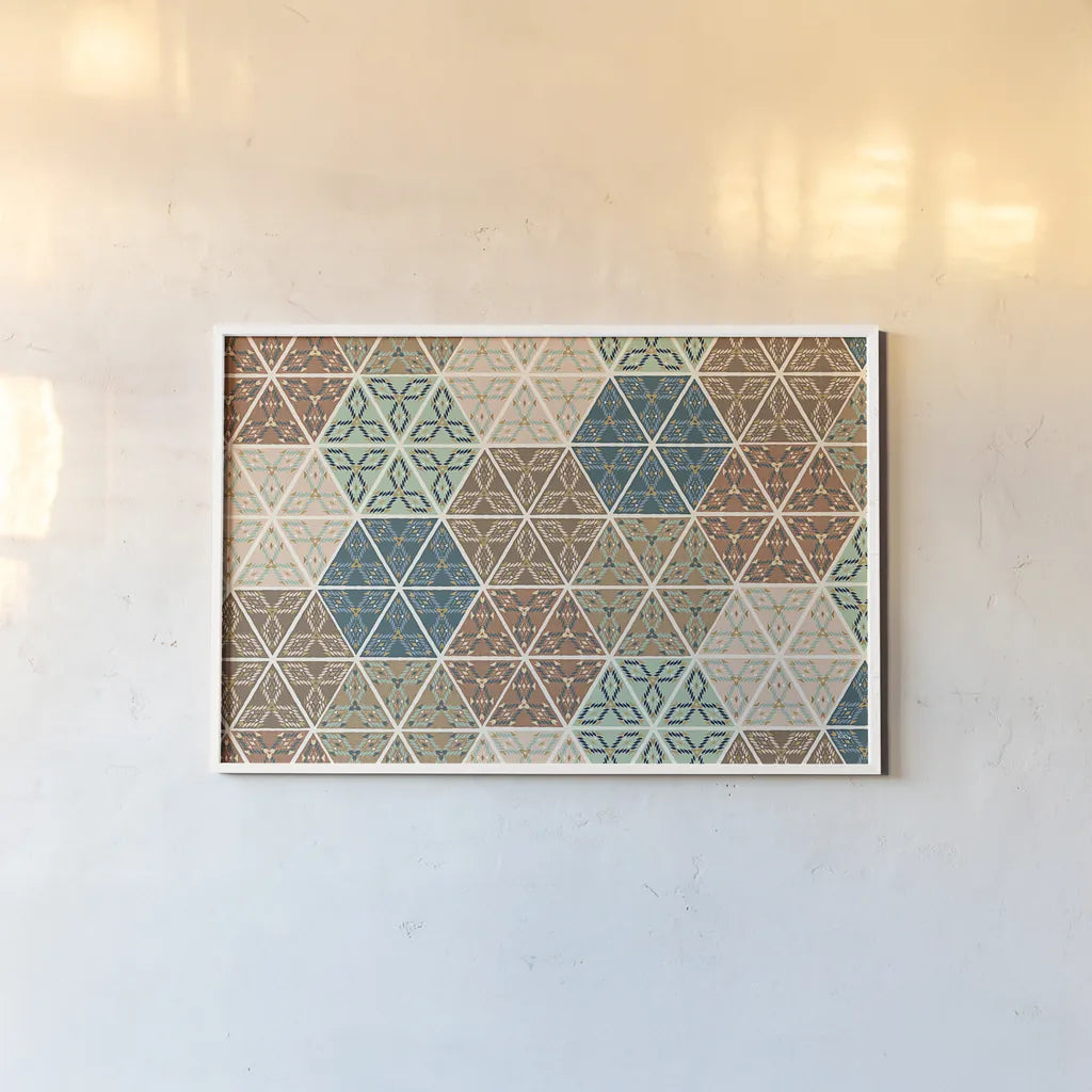 Outdoor Geo XI by Veronique Charron. shown as a paper print in a white frame. Available as a archival giclee rolled canvas, fine art paper, or poster print. SKU 36770i.